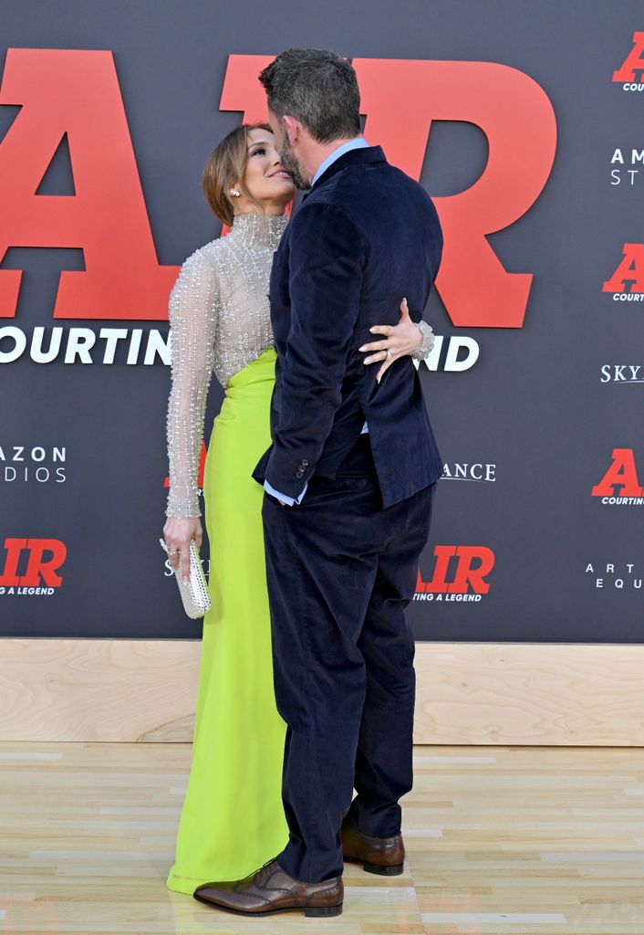 Jennifer Lopez and Ben Affleck at the premiere of Air in Los Angeles