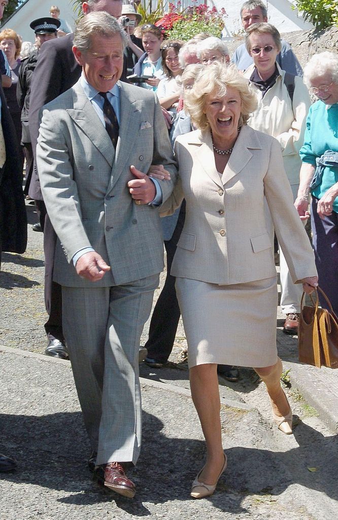 Charles and Camilla during a walkabout on the island of St Mary's in the Scilly Isles  