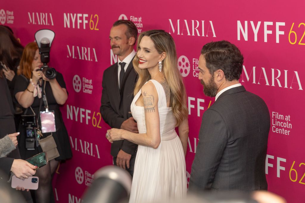 Angelina Jolie attends the "Maria" Premiere during the 62nd New York Film Festival at Alice Tully Hall