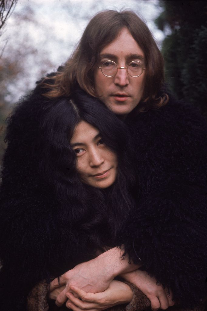 john lennon hugging yoko ono