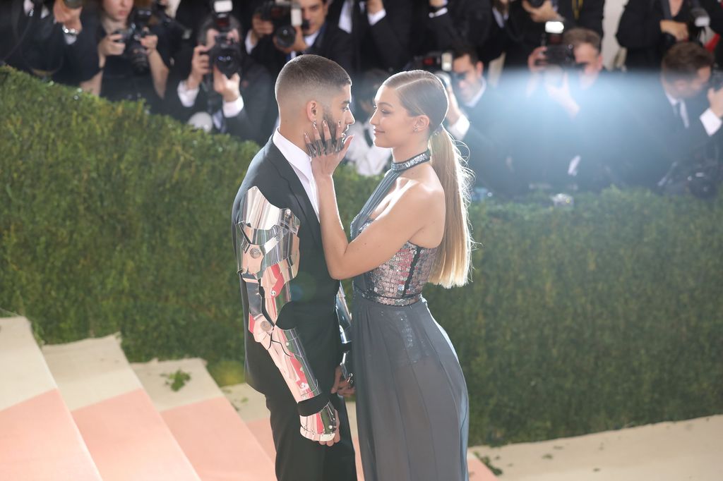 NEW YORK, NY - MAY 02:  Gigi Hadid and Zayn Malik attend the "Manus x Machina: Fashion In An Age Of Technology" Costume Institute Gala at Metropolitan Museum of Art on May 2, 2016 in New York City.  (Photo by Neilson Barnard/Getty Images for The Huffington Post)