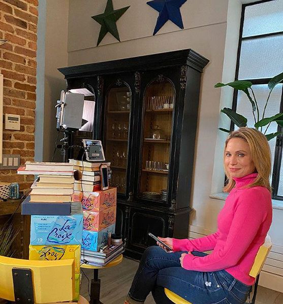 amy robach filming inside house