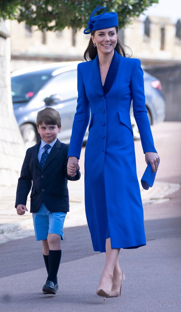 Prince Louis was also four when he attended his first Easter service