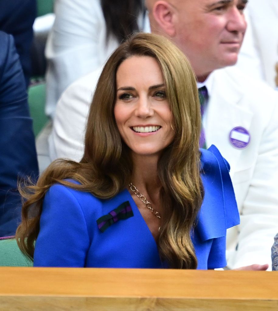 Princess Kate in blue dress at Wimbledon