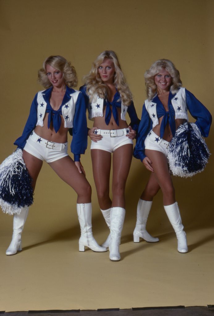 The Dallas Cowboy Cheerleaders circa 1978 in their iconic uniform