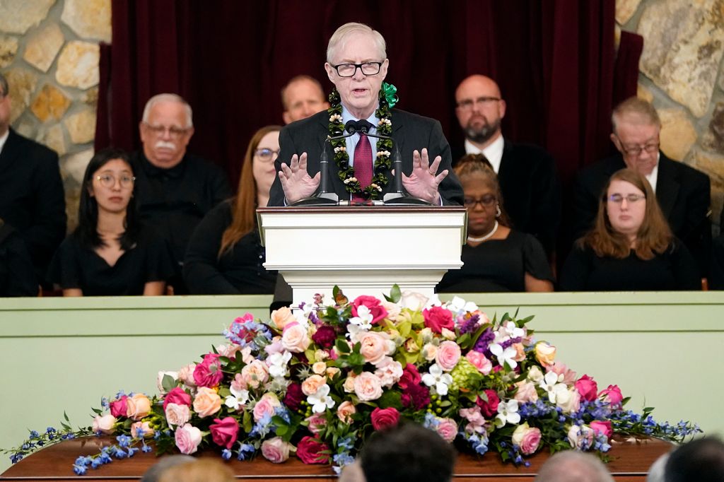 Jack Carter during the funeral service for his mother, former first lady Rosalynn Carter, at Maranatha Baptist Church on November 29, 2023, in Plains, Georgia.