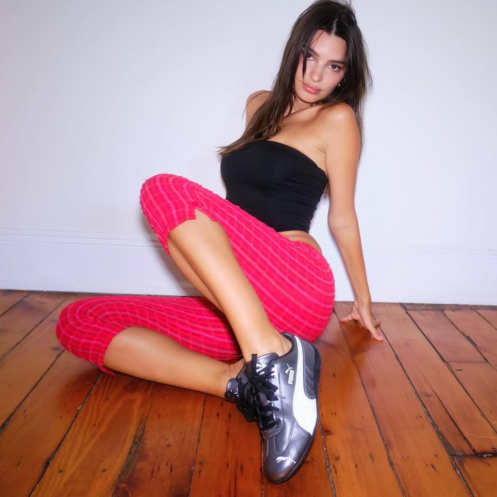 emrata in red capris