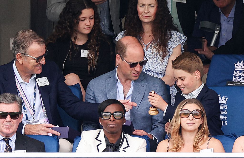 prince william and prince george at the ashes with richard thompson