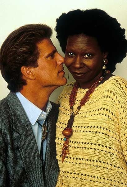 whoopi and ted in a publicity still for their movie