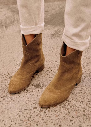 Sezane suede ankle boots