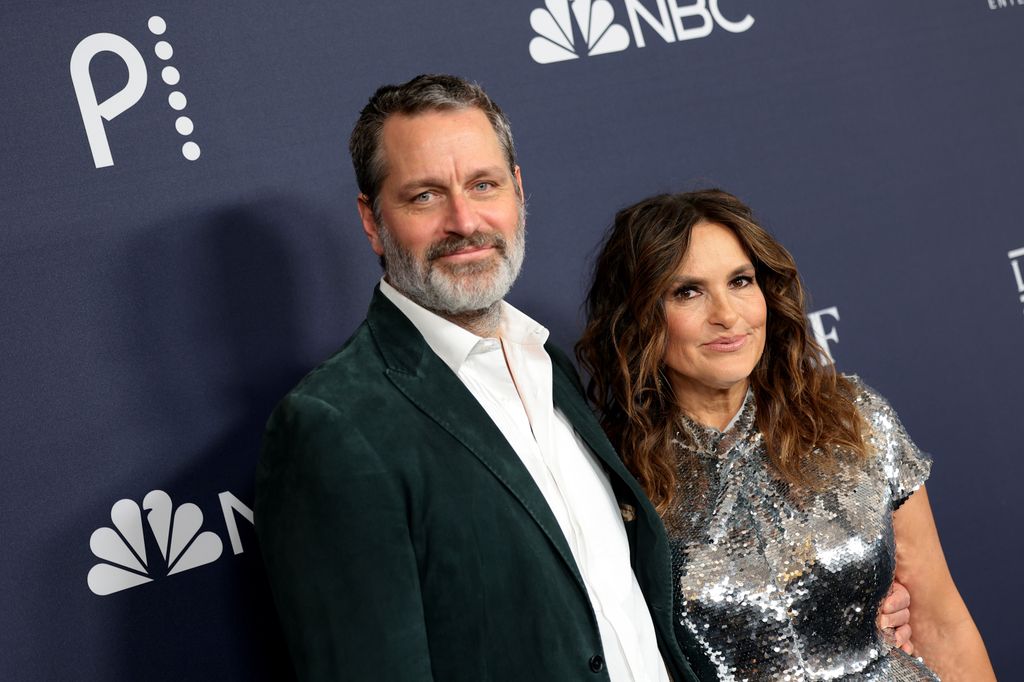 NEW YORK, NEW YORK - JANUARY 16: (L-R) Peter Hermann and Mariska Hargitay attend the "Law & Order: Special Victims Unit" 25th Anniversary Celebration at Edge at Hudson Yards on January 16, 2024 in New York City. (Photo by Dimitrios Kambouris/Getty Images)