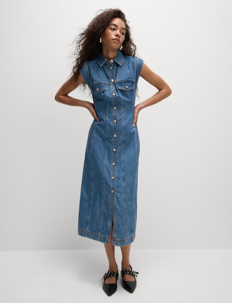 M&S midi shirt dress