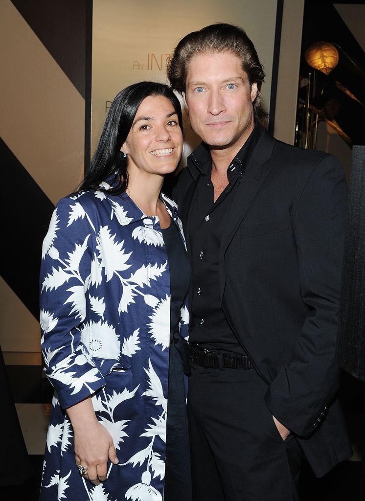 Actor Sean Kanan (R) and Michele Vega attend the P.S. ARTS Opening Night Party For The LA Antiques Show at Barker Hangar on April 13, 2011