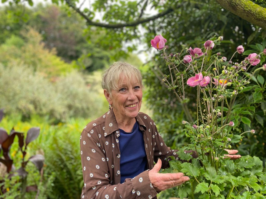 Carol Klein at home in her garden in Devon