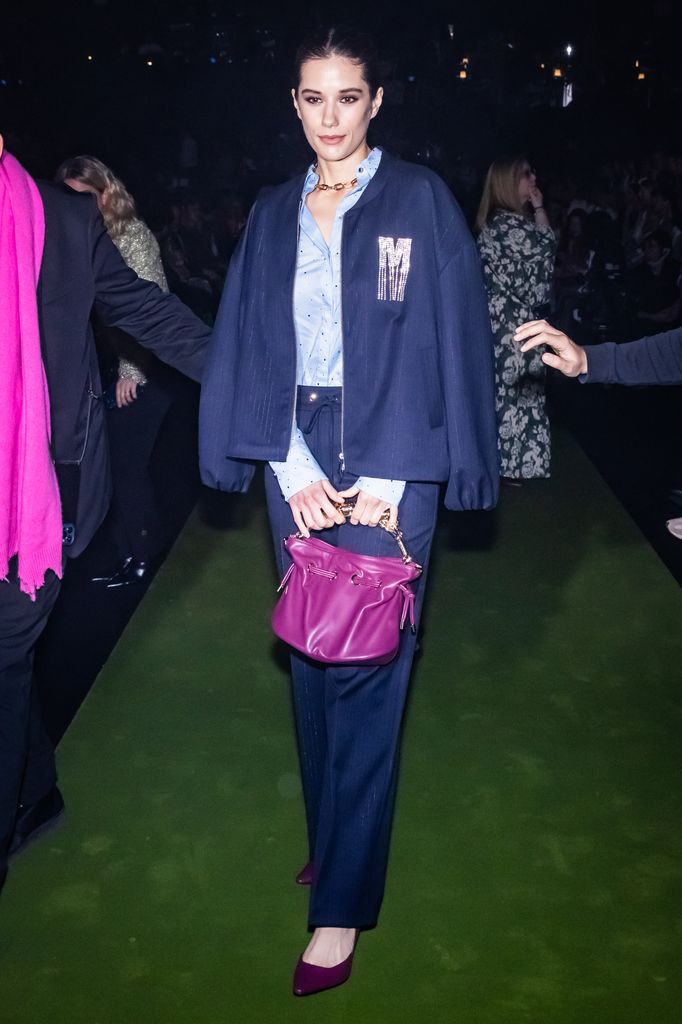 Ella Travolta attends Lola Casademunt by Maite fashion show during Mercedes Benz Fashion Week Madrid at Ifema on February 22, 2025 in Madrid, Spain