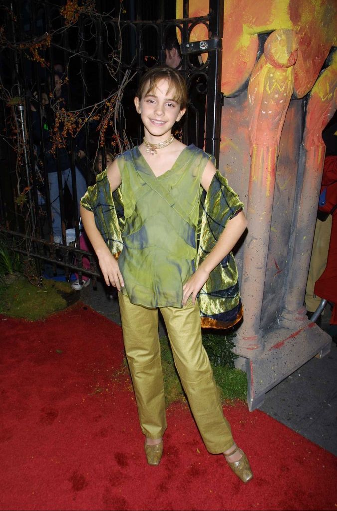Emma Watson in green trousers as a yonug actress