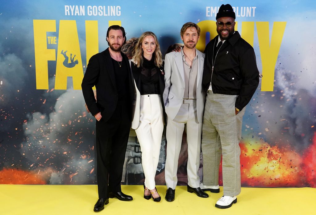 Aaron Taylor-Johnson, Emily Blunt, Ryan Gosling and Winston Duke attending a special screening of The Fall Guy at the BFI Imax Waterloo, London.