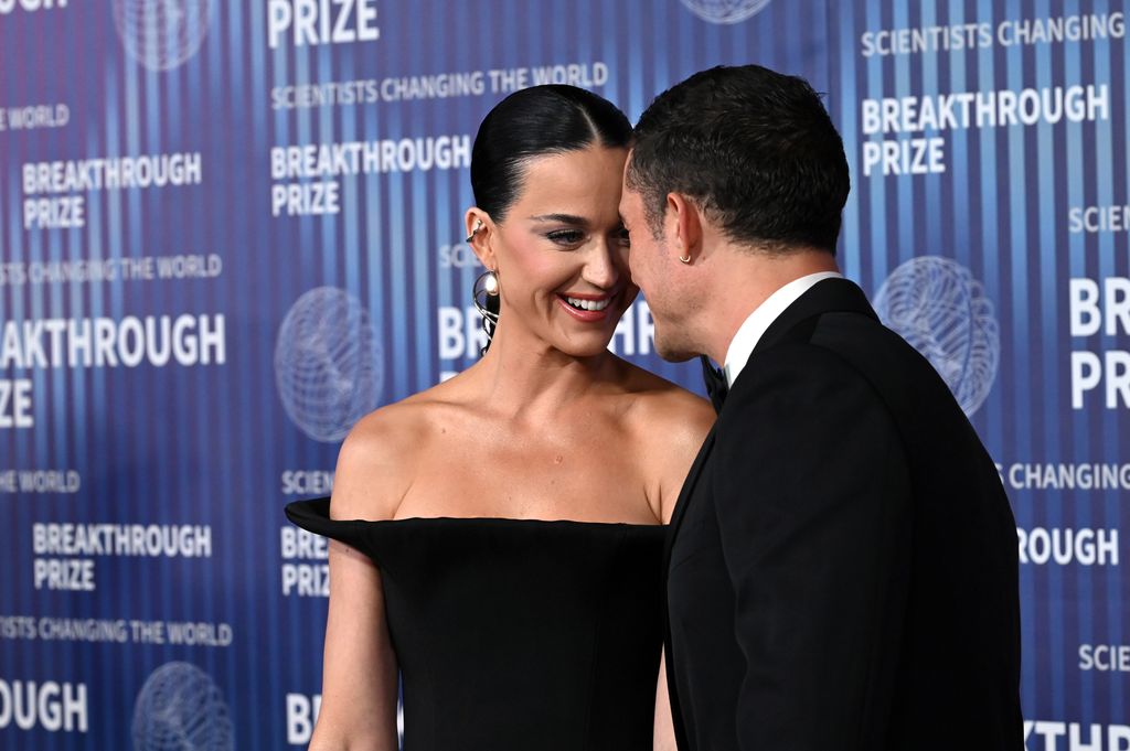 LOS ANGELES, CALIFORNIA - APRIL 13: (L-R) Katy Perry and Orlando Bloom attend the 10th Breakthrough Prize Ceremony at the Academy of Motion Picture Arts and Sciences on April 13, 2024 in Los Angeles, California. (Photo by Lester Cohen/Getty Images for Breakthrough Prize)