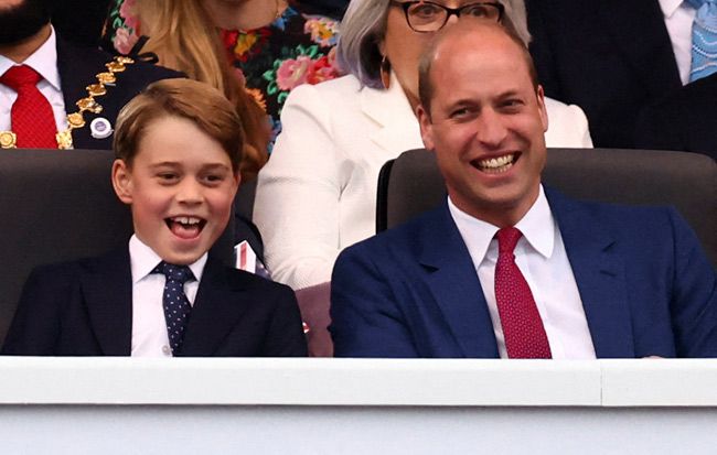 prince george lauging with dad prince william