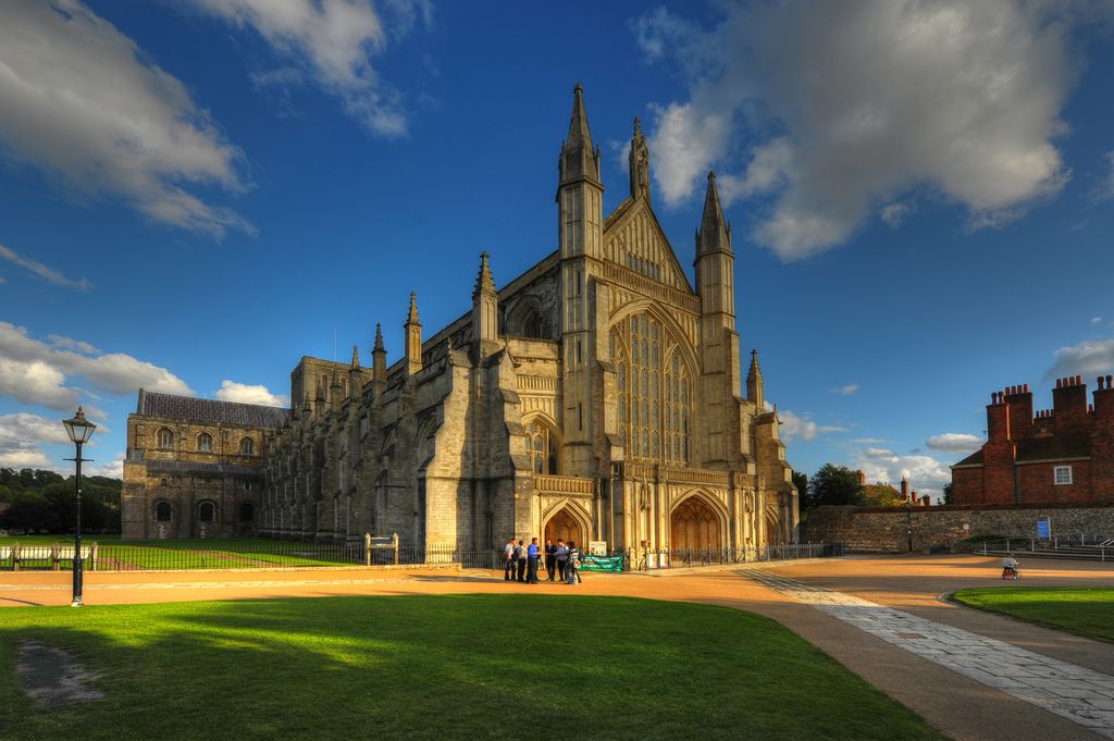 Landmark Winchester Cathedral which is main tourist attraction of this English historic city.