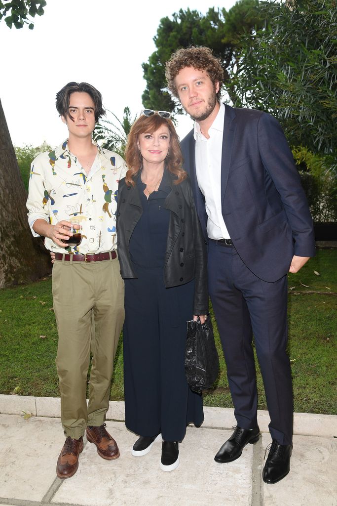 Susan Sarandon with her sons in 2017