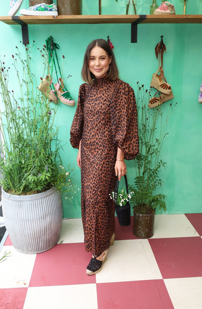 Louise Thompson attends The RHS Chelsea Flower Show 2024 Penelope Chilvers x Butter Wakefield Stand 
