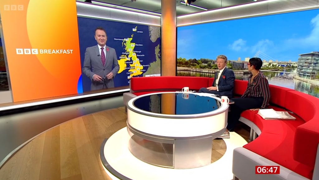 Matt Taylor, Charlie Stayt, Naga Munchetty on BBC Breakfast