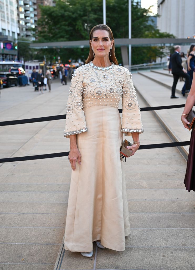 Brooke Shields looks showstopping in pearl encrusted gown — inside its ...