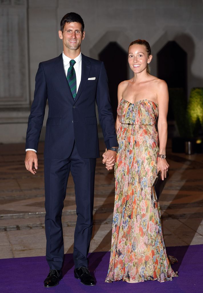  Novak Djokovic and wife  Jelena attend the Wimbledon Champions Dinner at The Guildhall in 2025