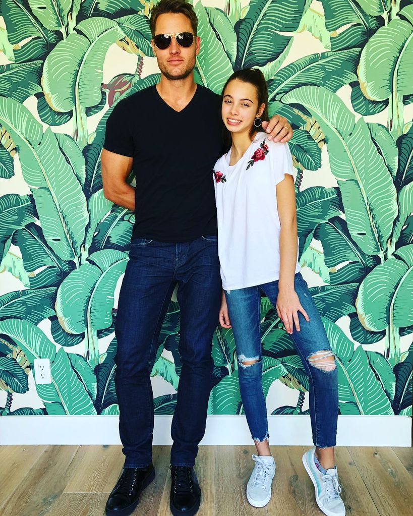 Justin Hartley and his daughter Isabella