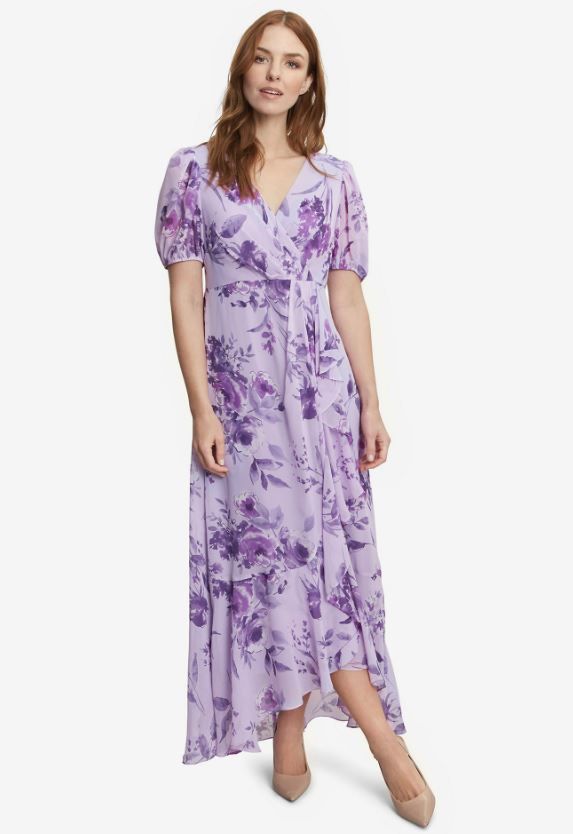 lilac floral midi dress marks and spencer 