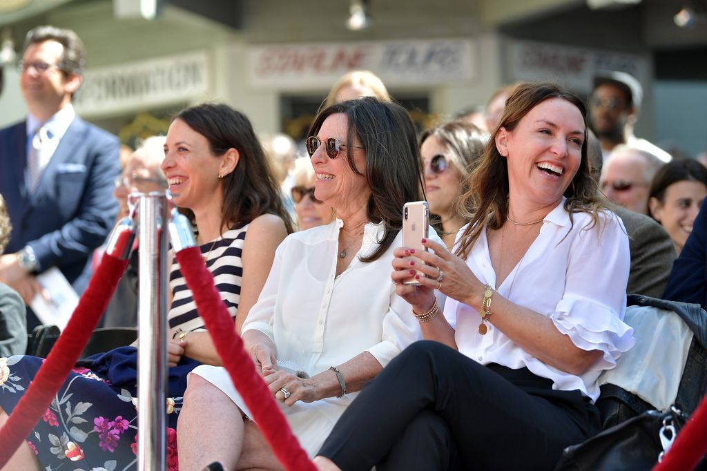 Lindsay Crystal, Janice Crystal, and Jennifer Crystal Foley attend the Hand and Footprint Ceremony for Billy Crystal at the 2019 10th Annual TCM Classic Film Festival 
