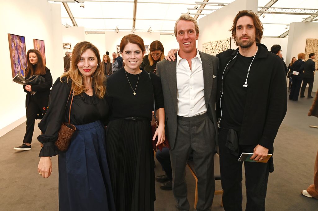 sarah Blakley-Cartwright, Princess Eugenie of York, Michael Walker and Bernard Lagrange stood in a line