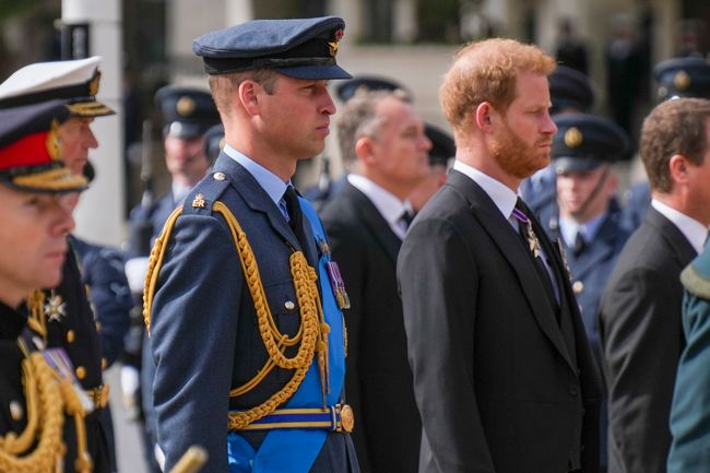 harry and william standing next to eachother