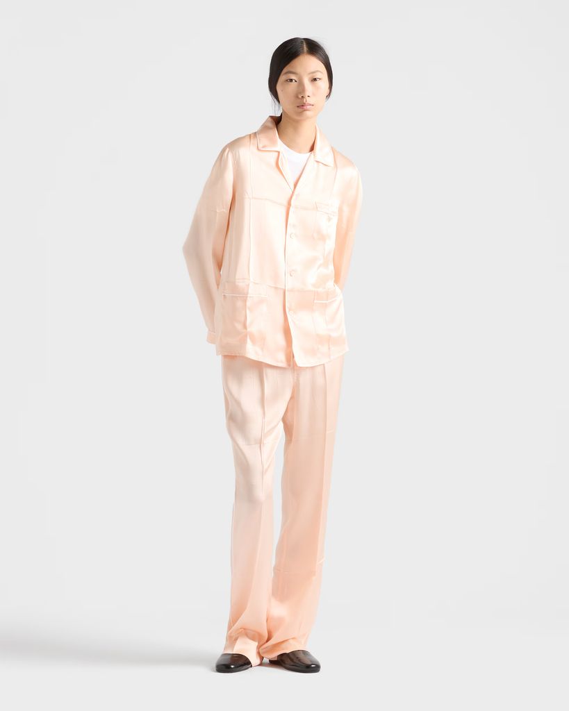 Prada peach silk pyjamas