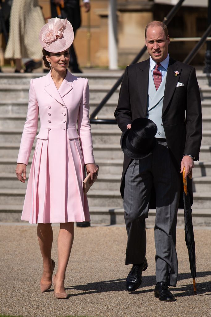 Prince William and Catherine, Duchess of Cambridge attending the Royal Garden Party at Buckingham Palace on May 21, 2019 in London, England.