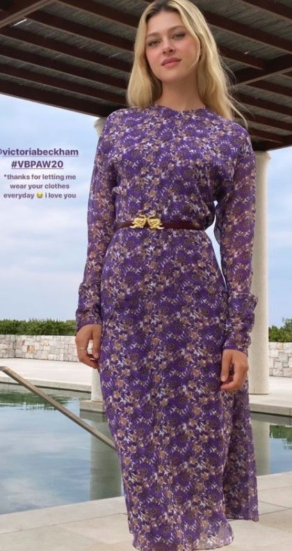 Nicola gave VB a shout out whilst wearing her purple dress