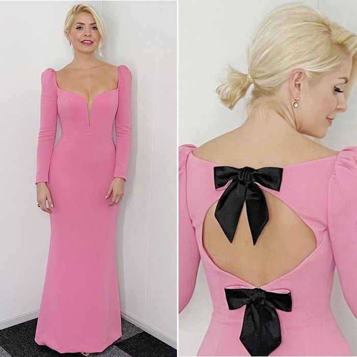 holly willoughby pink dress