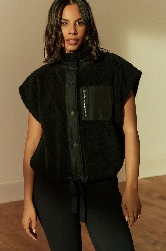 Rochelle Humes wearing a next gilet