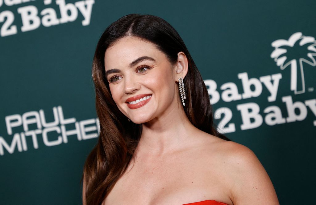 Lucy Hale arrives for the 2023 Baby2Baby Gala in Los Angeles, California, on November 11, 2023