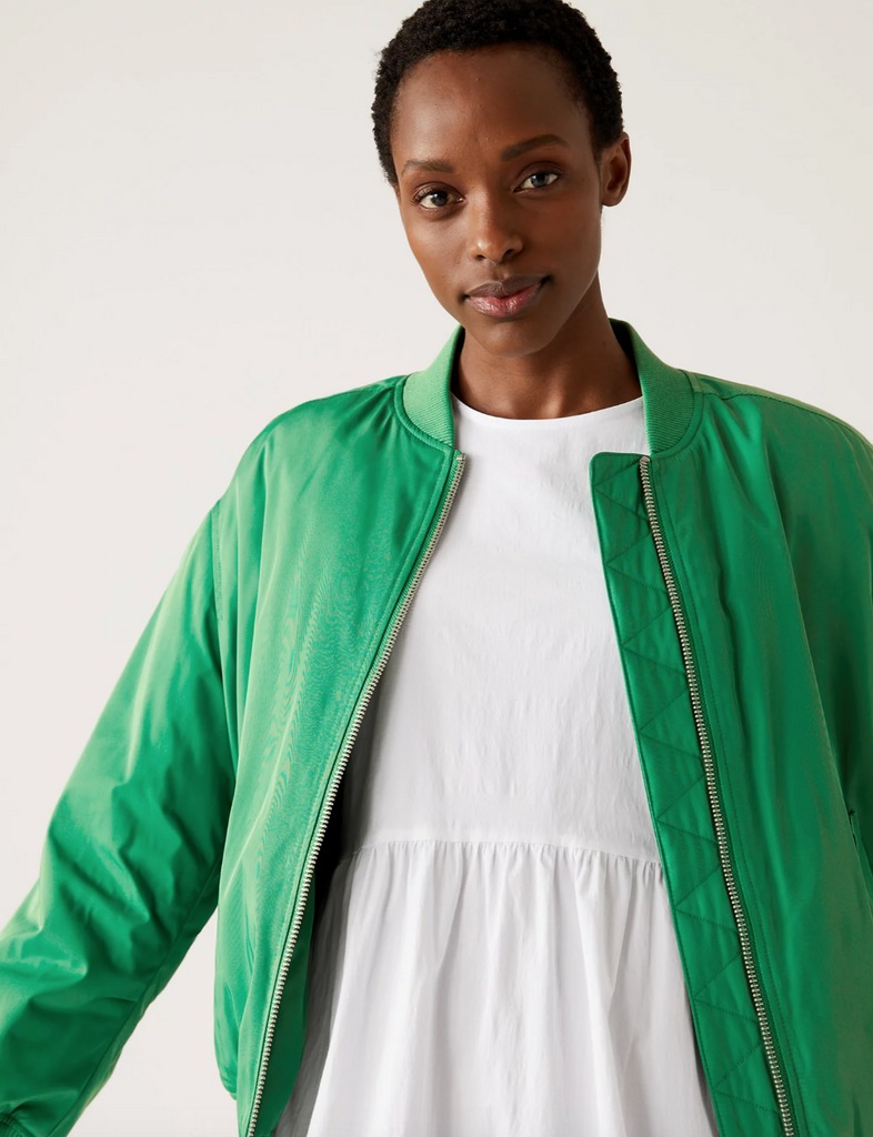Marks & Spencer green bomber jacket