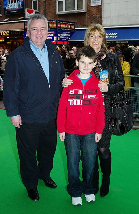 Ruth Langsford and Eamonn Holmes with their son Jack at a premiere in 2011