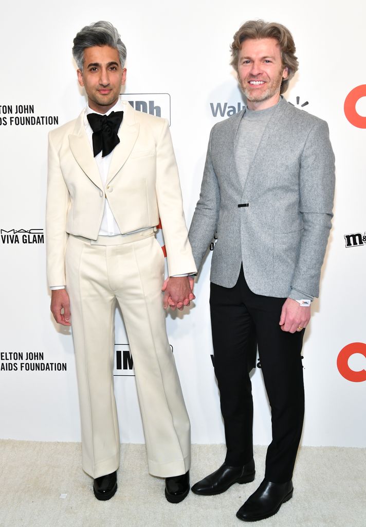 Tan France and Rob France attend the 28th Annual Elton John AIDS Foundation Academy Awards Viewing Party Sponsored By IMDb And Neuro Drinks on February 09, 2020 in West Hollywood, California