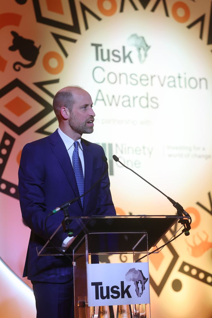 Prince William giving a speech at the Tusk Awards