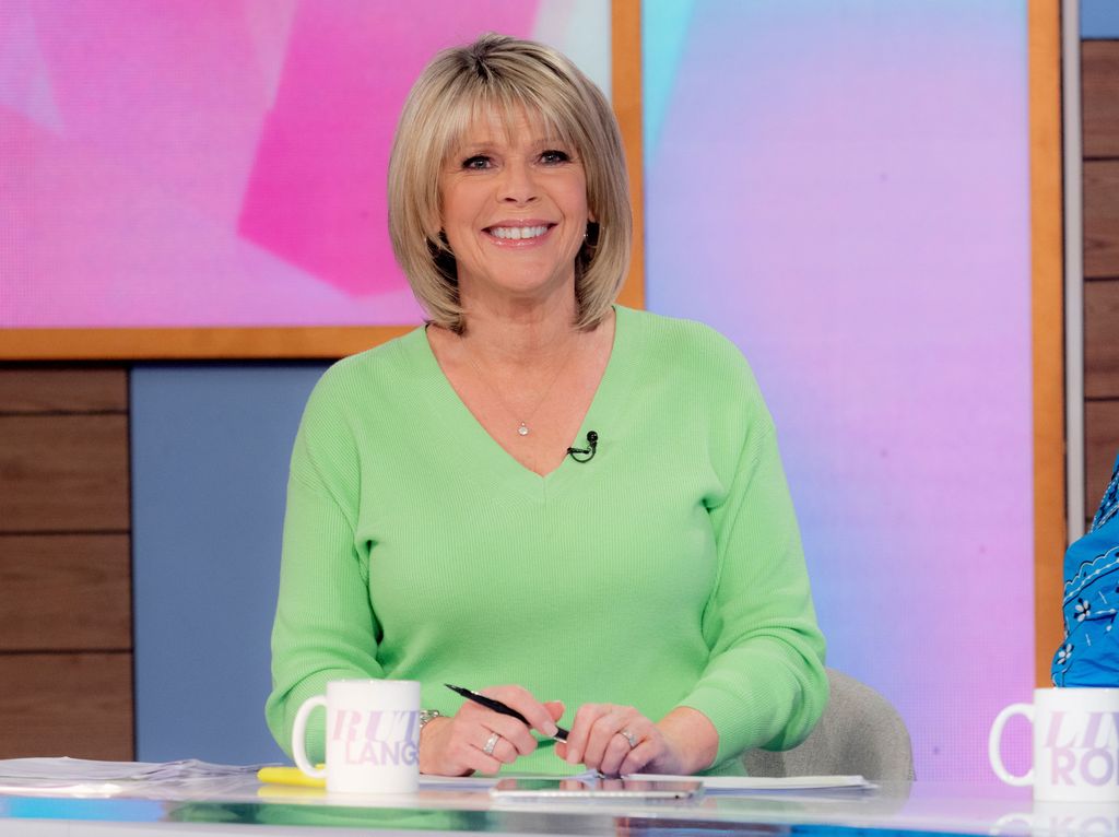 Ruth Langsford in a green top on Loose Women