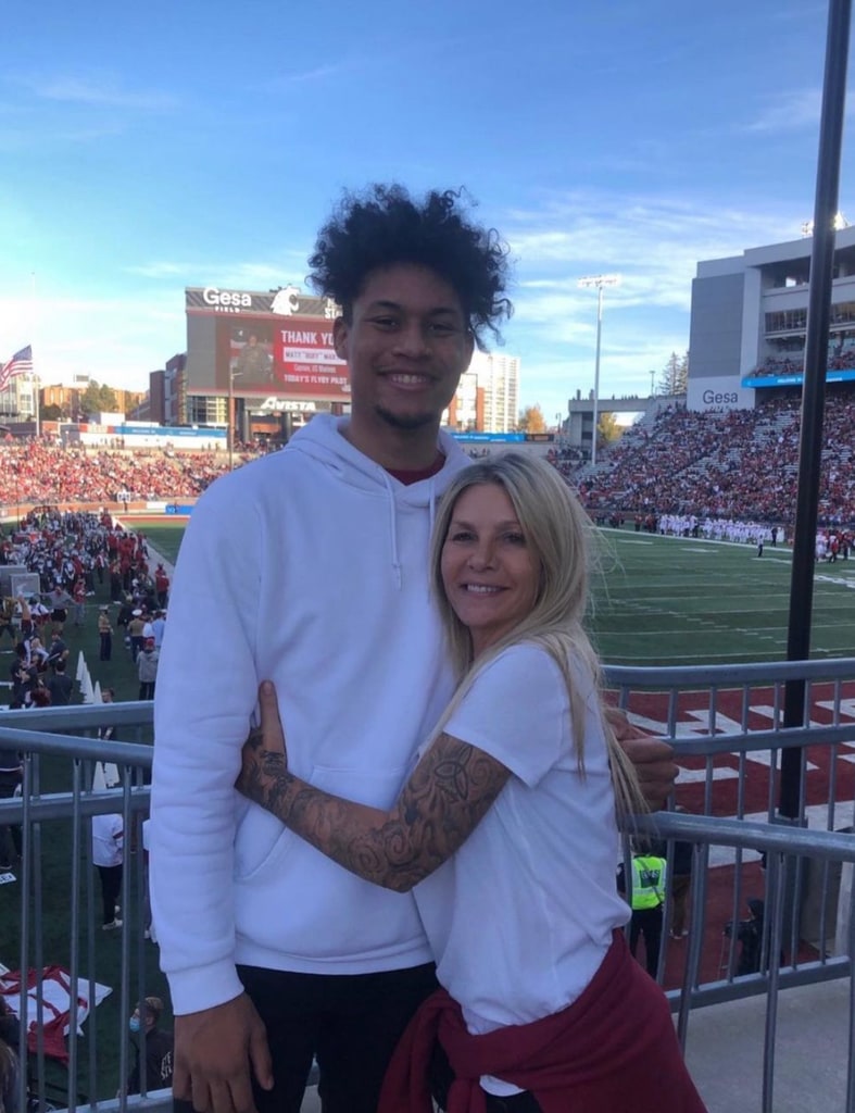 Photo shared by Dennis Rodman's son D.J. featuring his mom Michelle Moyer