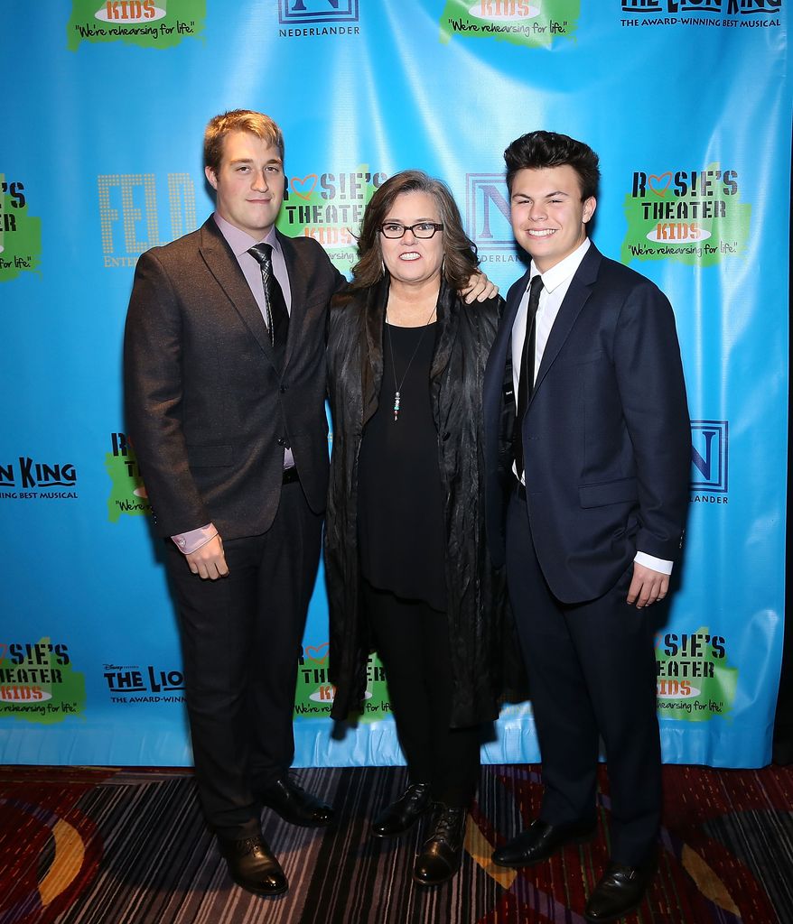 Parker Jaren O'Donnell, Rosie O'Donnell and Blake O'Donnell attend the 2017 Rosie's Theater Kids Fall Gala at The New York Marriott Marquis on November 6, 2017 in New York City.