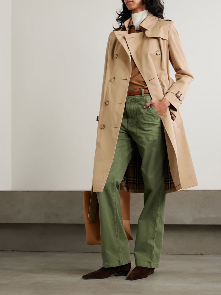 Burberry Chelsea Long Organic Cotton-Gabardine Trench 