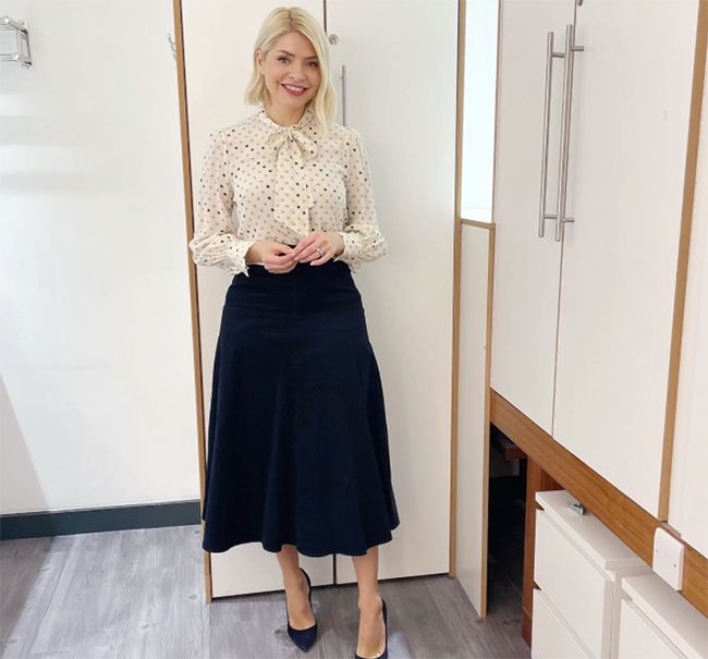 holly willoughby corduroy skirt