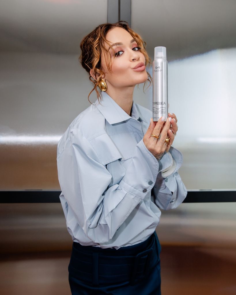 Rita Ora with new Typebea 3-in-1 shampoo